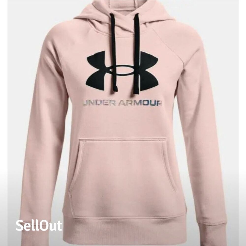 Under Armour Women's Pink Fleece Hoodie XS Long Sleeve Kangaroo Pocket